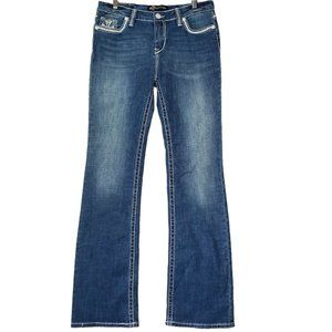 Affliction Jade Jeans Womens Size 32 x 35 Midrise Medium Wash Bootcut Cowgirl